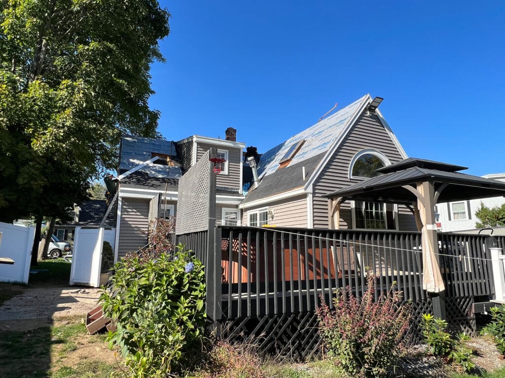 Senco Home Services roofing and exterior crew on a completed project in Tewksbury, MA